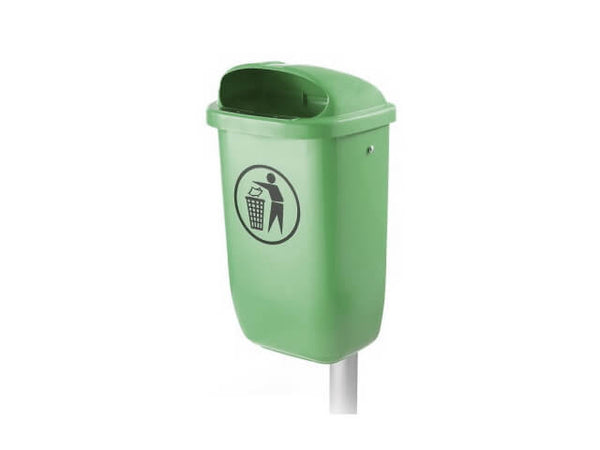 Contenedor de Residuos Poste 50 Litros Verde Weber
