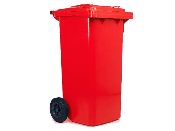 Contenedor de Basura con Ruedas 120 Litros Rojo CDR