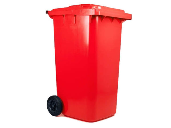 Contenedor de Basura con Ruedas 240 Litros Rojo CDR