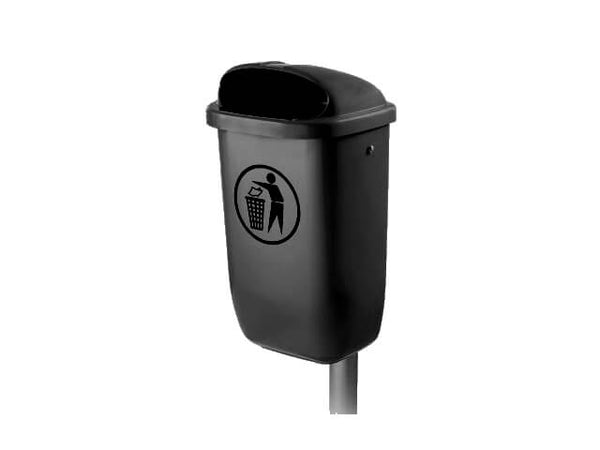 Contenedor de Residuos Poste 50 Litros Negro Weber