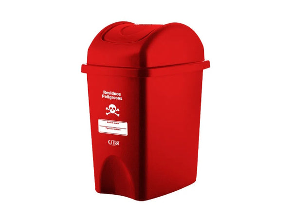 Papelera Tapa Vaivén 10 Litros Estra Roja 4-1002284