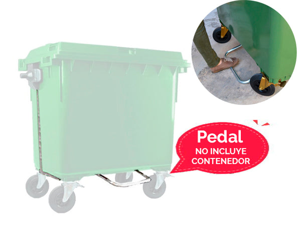 Pedal de Apertura Para Contenedor de Basura con Ruedas 770 Litros Weber