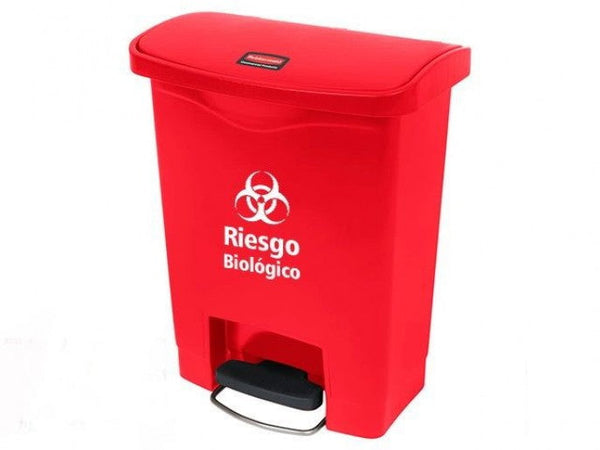 Papelera de Pedal Slim Jim Step-On 30 Litros Roja Rubbermaid