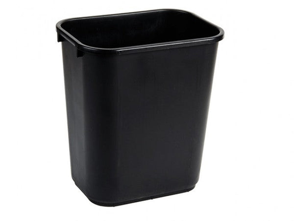 Papelera Tipo Escritorio 26.6 Litros Negro Sin Tapa Rubbermaid