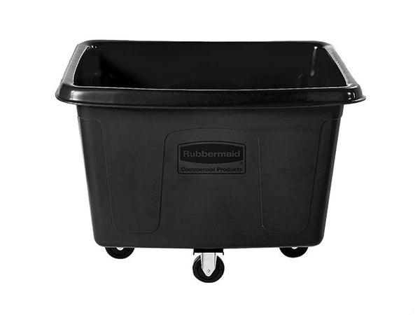 Contenedor con Ruedas Cúbico 400 Litros Sin Tapa Rubbermaid Negro FG461400BLA