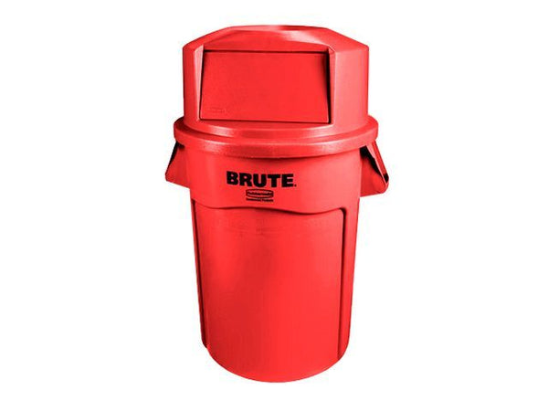 Contenedor Brute® Rojo 121 Litros con Tapa Domo